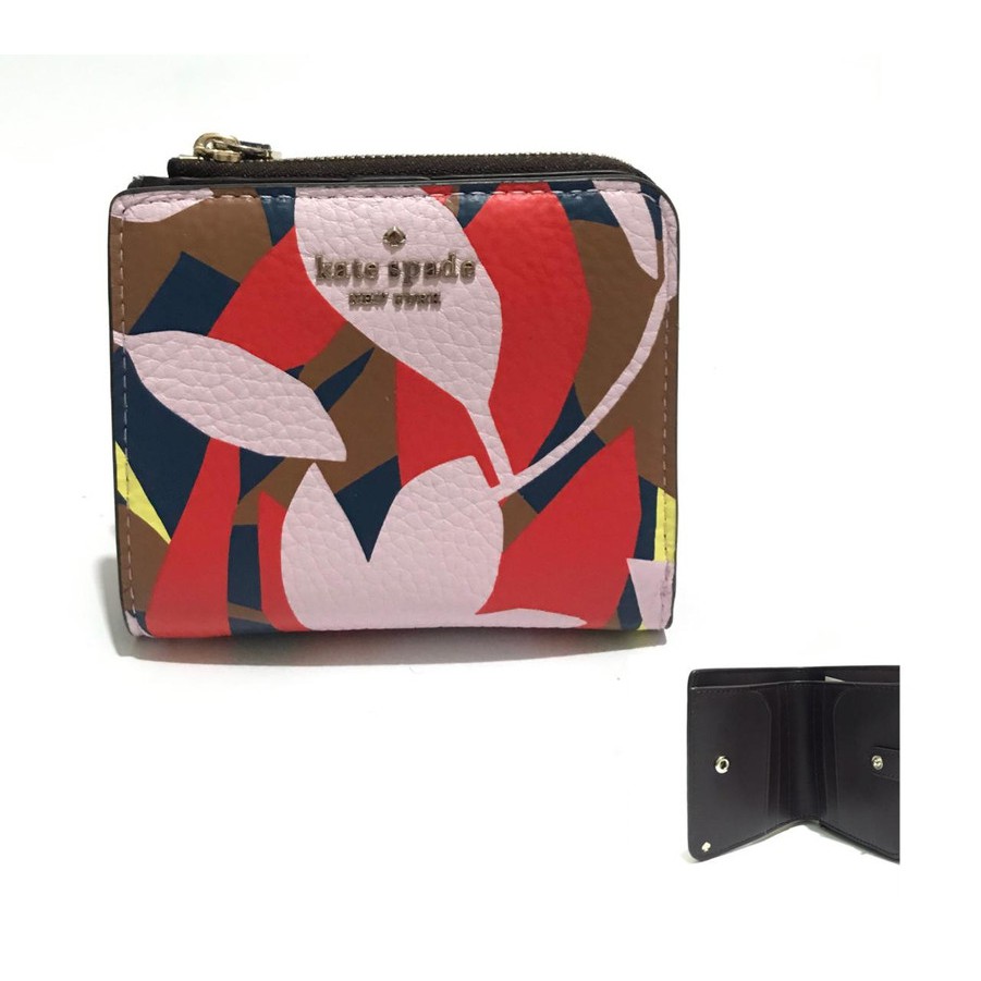 dompet kate spade jackson small wallet tropical pink