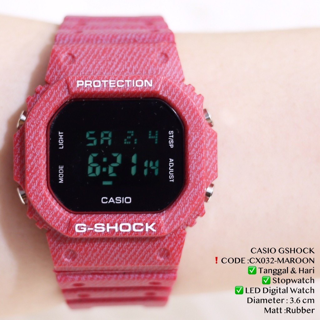 Jam tangan digital dw5600 anti air pria wanita gshock baby g wanita grosir ecer CX032 CX060