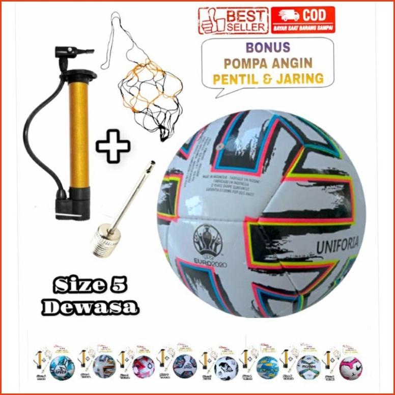 SALE BOLA SEPAK BOLA KAKI BOLA FUTSAL ADIDAS UNIFORIA SIZE 5 DAN 4 BONUS POMPA JARING PENTIL
