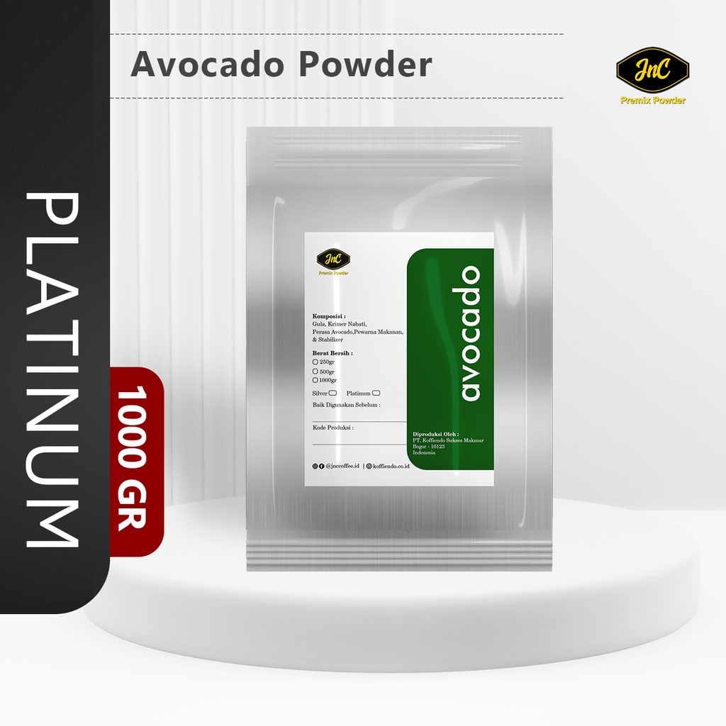 JnC Avocado Powder 1 KG I Bubuk minuman Alpukat