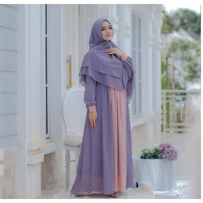 Baju Gamis Wanita Syar'i asdf Muslim Dewasa Gamis Wanita Sultan Modis Lebaran 2021 Terbaru Kaffa