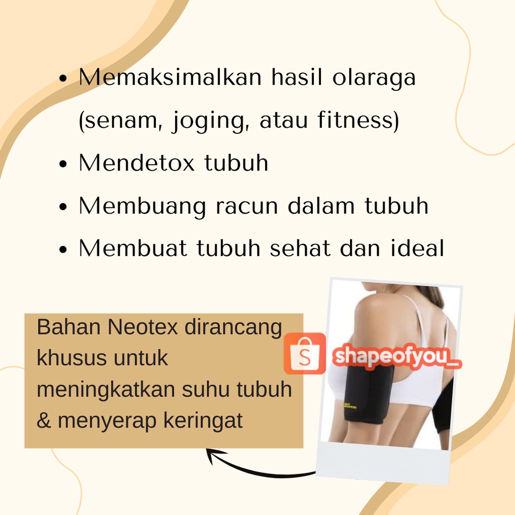 Pengecil Lengan Tangan Atas Korset Pembakar Lemak Ori Pelangsing Tangan Neotex Wanita Pria Pengecil Lengan Gelambir Hotshaper Hot Shaper Hotshapers Original Asli Murah Ready Stock Bisa COD Menjadikan Lengan Lebih Kencang Shapeofyou_