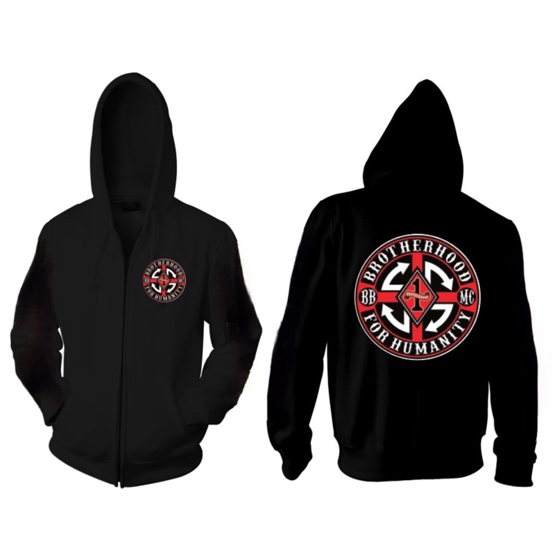 Bikers Brotherhood MC “Brotherhood For Humanity” Hoodie Zipper