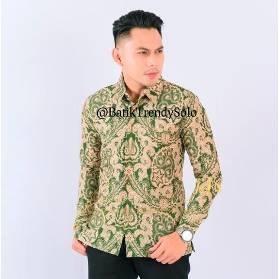 Hem  Kemeja Baju Batik Pria Cowok Laki Laki Slimfit Full Lapis Furing Lengan Panjang Lengan Pendek Original Asli Batik Jumanta Solo Laweyan Size S M L Xl XXL Bahan Katun Premium  174