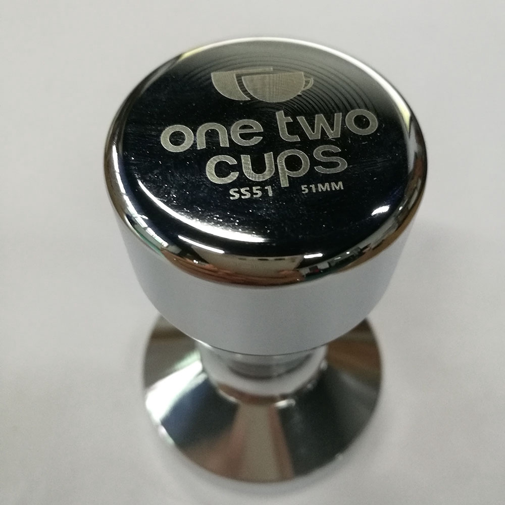 OneTwoCups Tamper Kopi Espresso Flat Stainless Steel 51mm