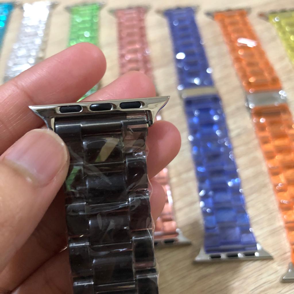 Strap Apple Watch Glassy Resin Band 38mm/40mm/41mm/ 42mm/44mm/45mm/49mm