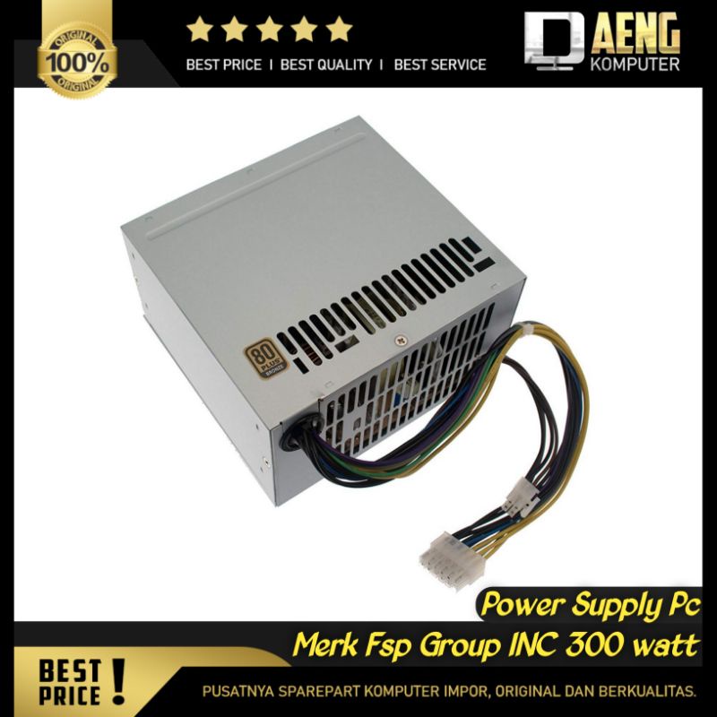 Power Supply Power Suplay Psu Pc Built up FSP GROUP INC 300 Watt 80 Plus Bronze 12 pin Original Mura