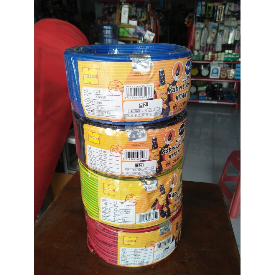 kabel NYA kitani 1.5 meteran