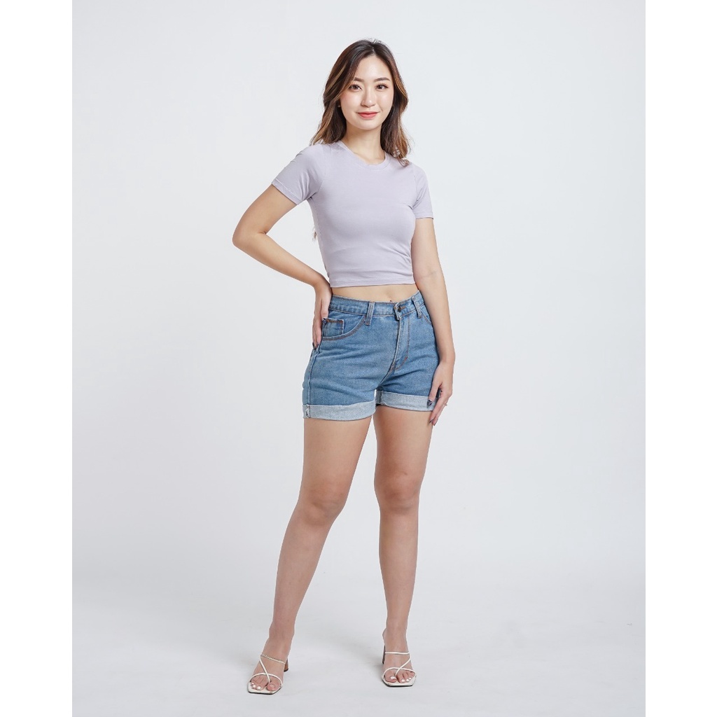 MODAVIE - MARSHA CROP TOP Kaos Crop Tee Wanita