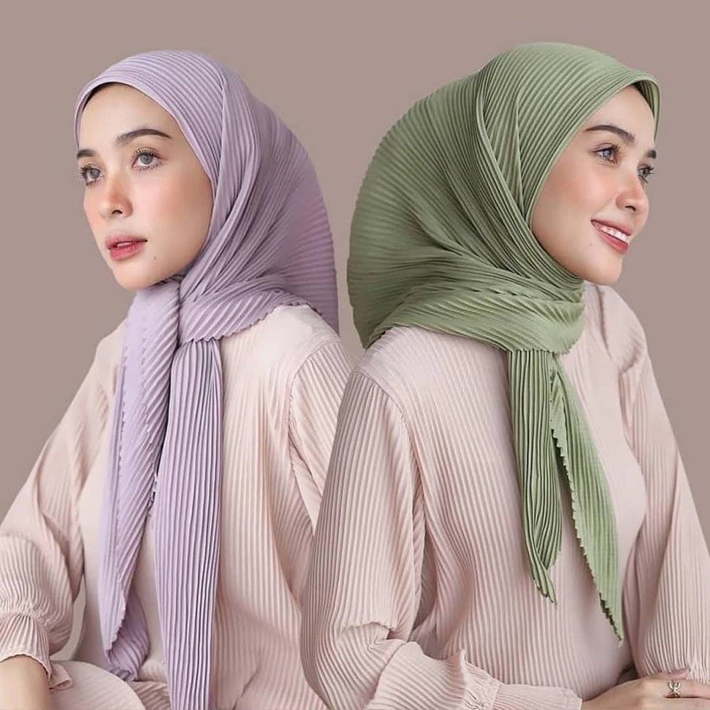 SEGIEMPAT PLISKET / SEGI EMPAT LILAC / HIJAB MURAH / JILBAB SEGIEMPAT / KERUDUNG INSTAN / JILBAB