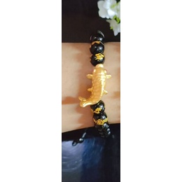 Acc Gelang Charm Ikan Keberuntungan Emas Hongkong Kadar 24 K