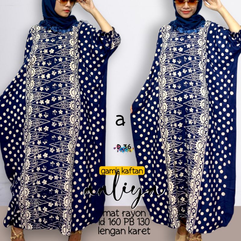 Gamis murah cantik adem kekinian kaftan jumbo cap navy series baju abaya muslim panjang wanita elegan harian muslimah premium mewah tebal adem panjang gendut besar