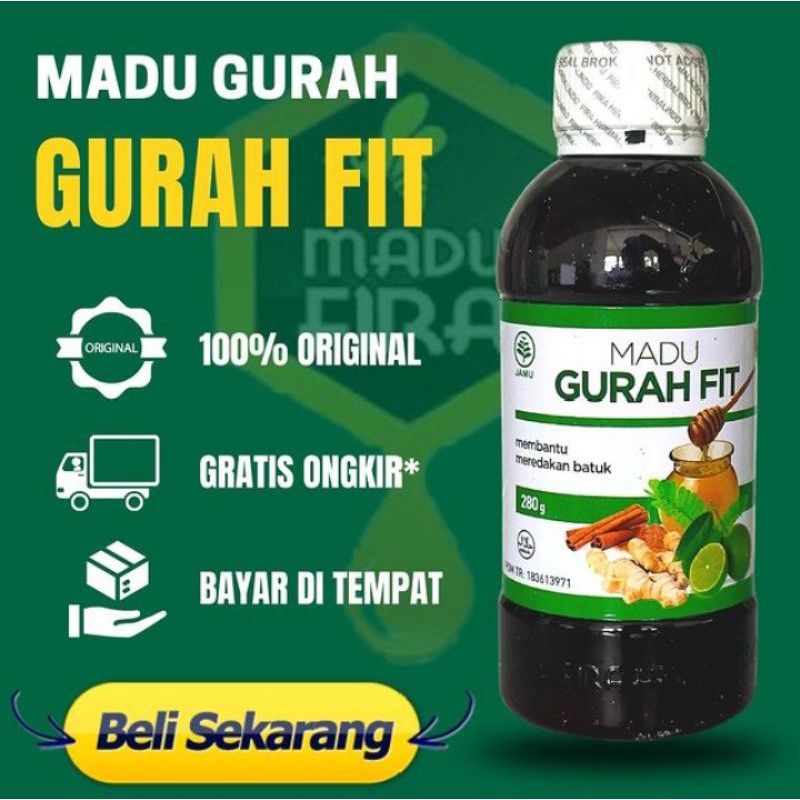 Madu Gurah Fit Original BPOM obat herbal batuk pilek sesak nafas radang tenggorokan paling ampuh unt