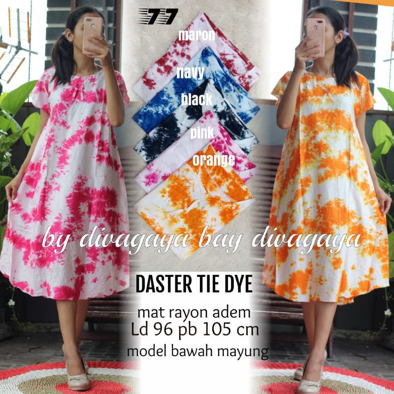 DASTER TIE DYIE RAYON ADEM TERBARU