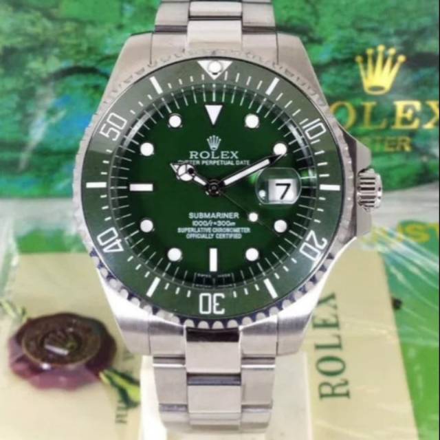 Jam Pria Merk Rolex Submariner Green Ceramic Automatic Clone