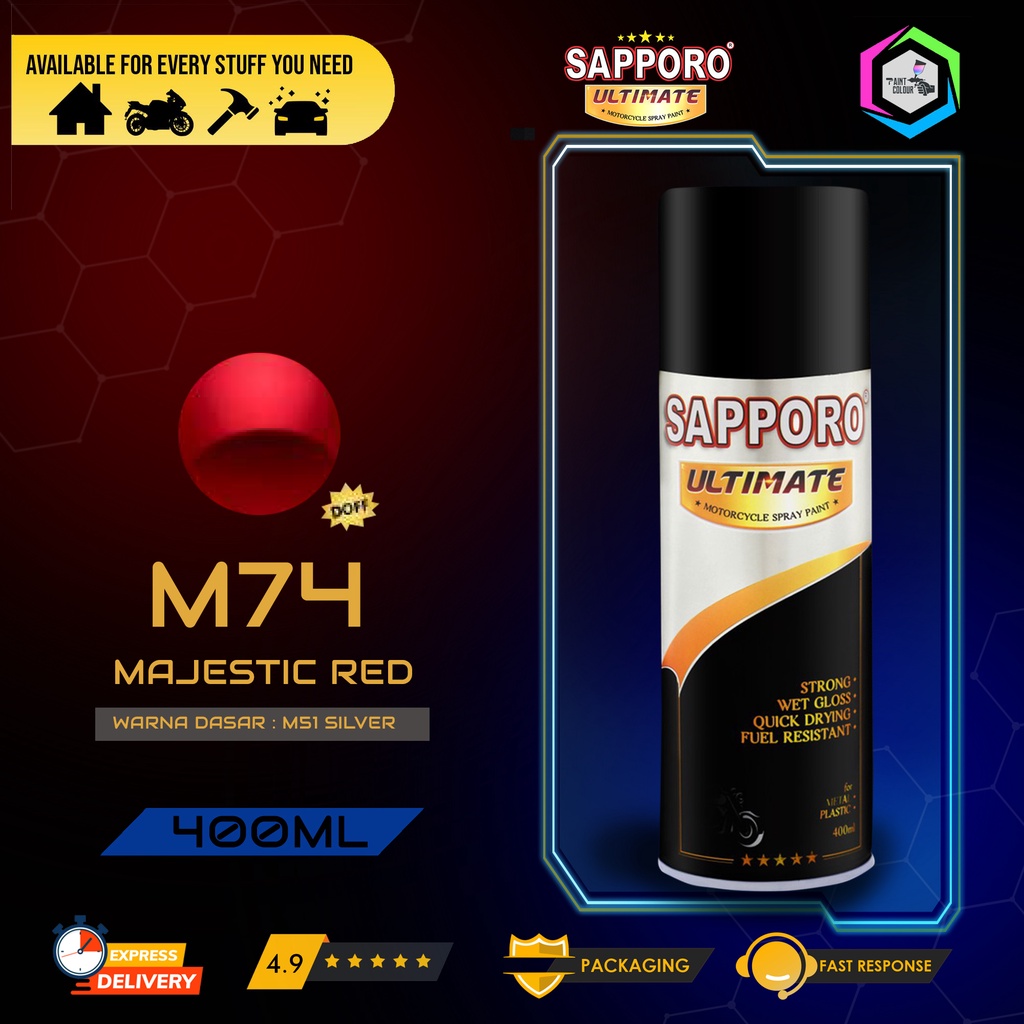SAPPORO ULTIMATE Metallic Colour Cat Semprot M74 - Majestic Red