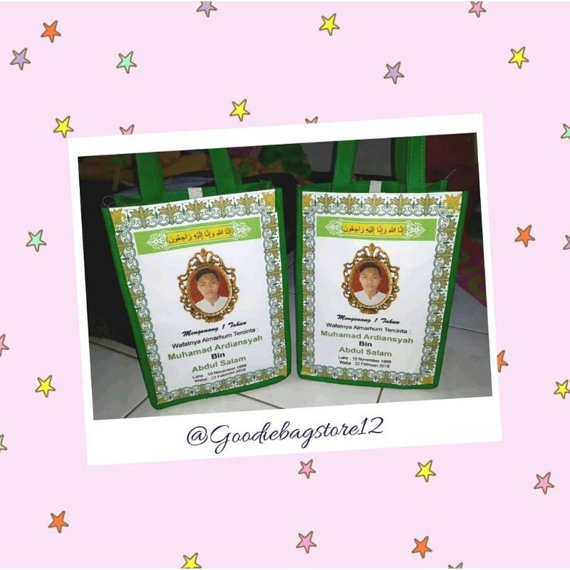 

tas mengenang 100 hari tas custom tahlilan tas mengenang 1000 hari