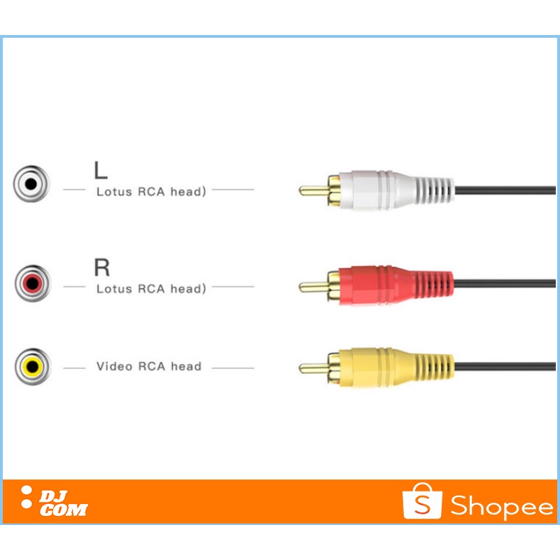 Kabel 3 RCA AV To 3 RCA AV Audio Video