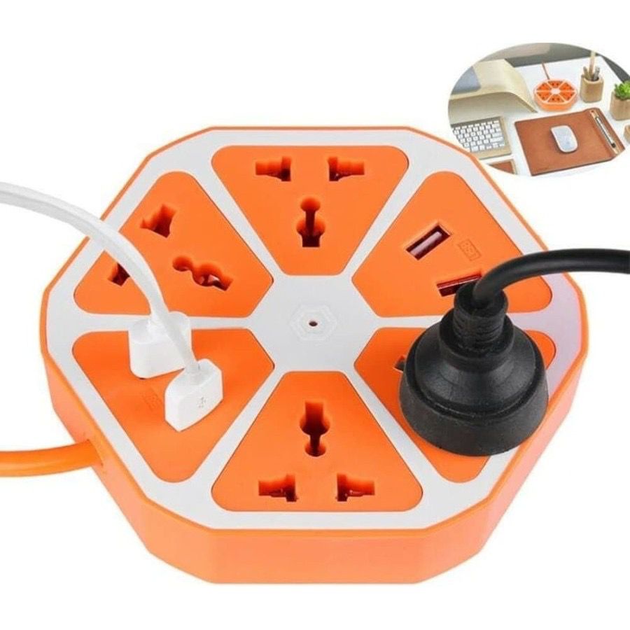 COLOKAN LISTRIK STOP KONTAK UNIVERSAL USB SOCKET 4 PORT | ADAPTOR JERUK