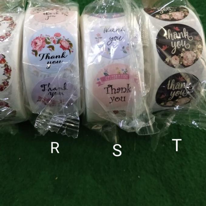 

Mall Harga 1 roll (500 pcs) sticker label thank you dan handmade with love untuk kue cookies dan pac