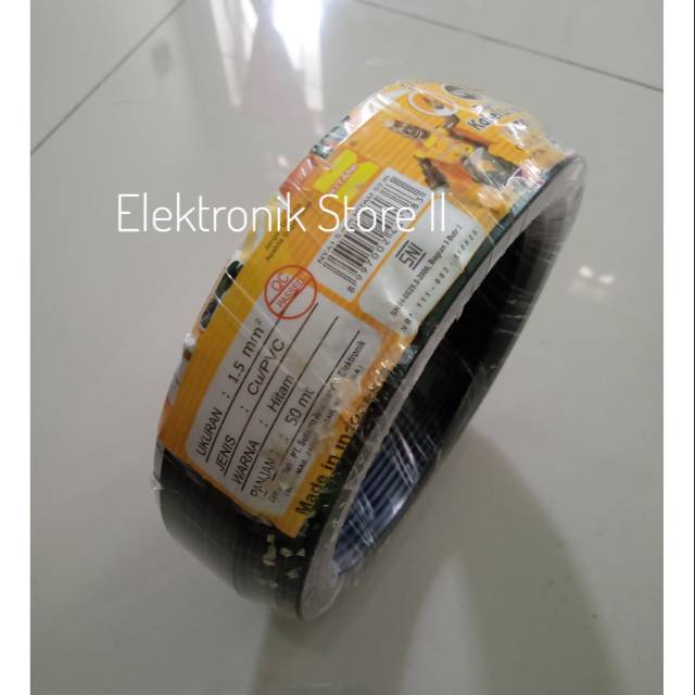 Kabel listrik tunggal Kitani 1.5 mm 50 meter