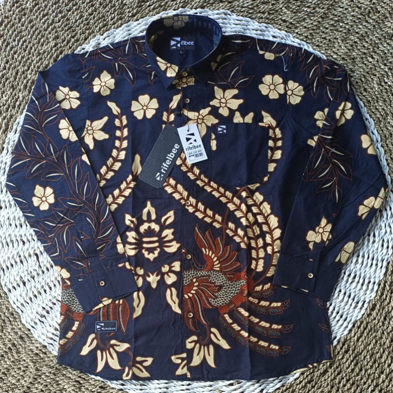 Kemeja Batik Pria Kualitas Premium Rifelbee Original Kemeja Batik Elegan Murah