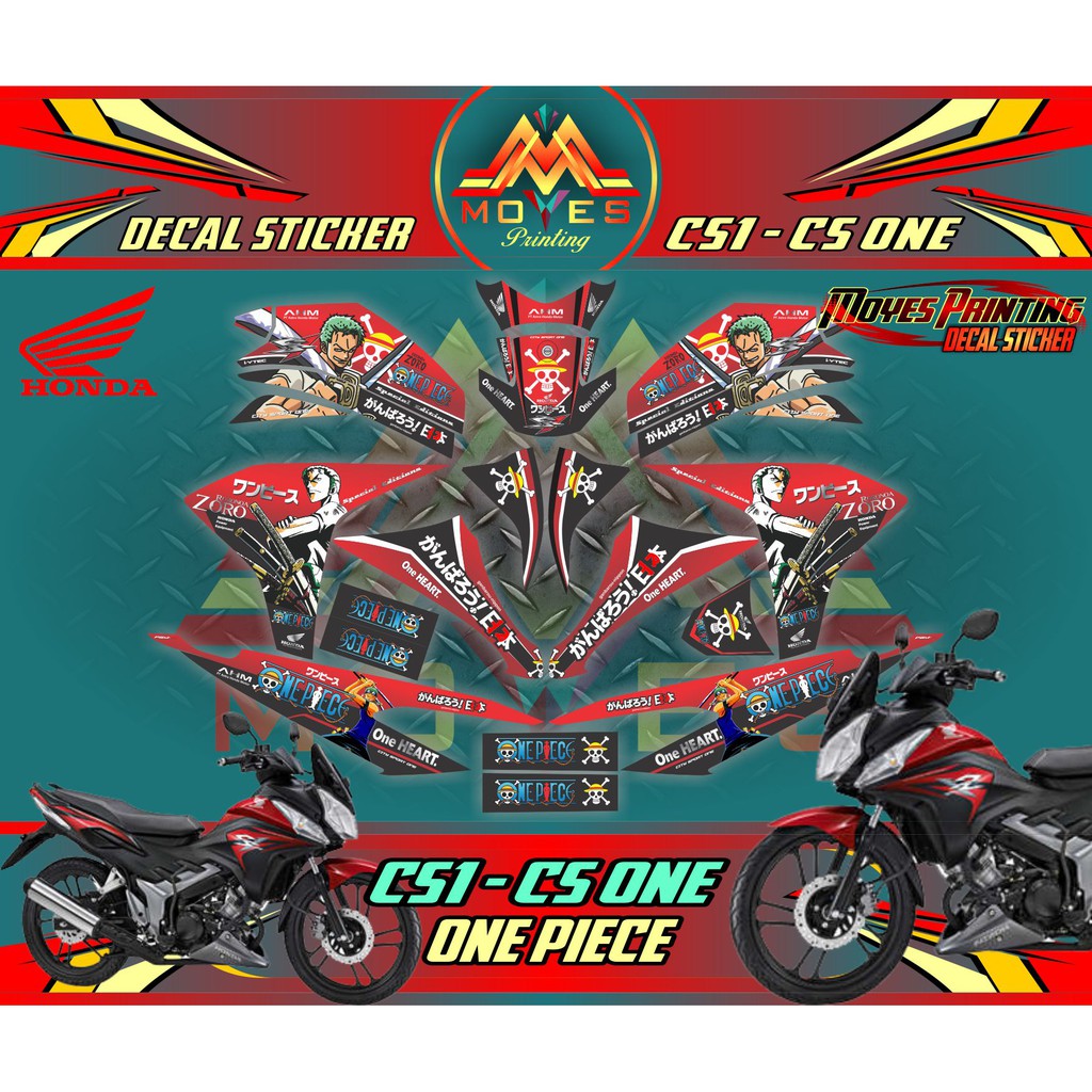 Jual Decal CS One Striping Motor Sticker Honda CS1 Motif One Piece Indonesia Shopee Indonesia