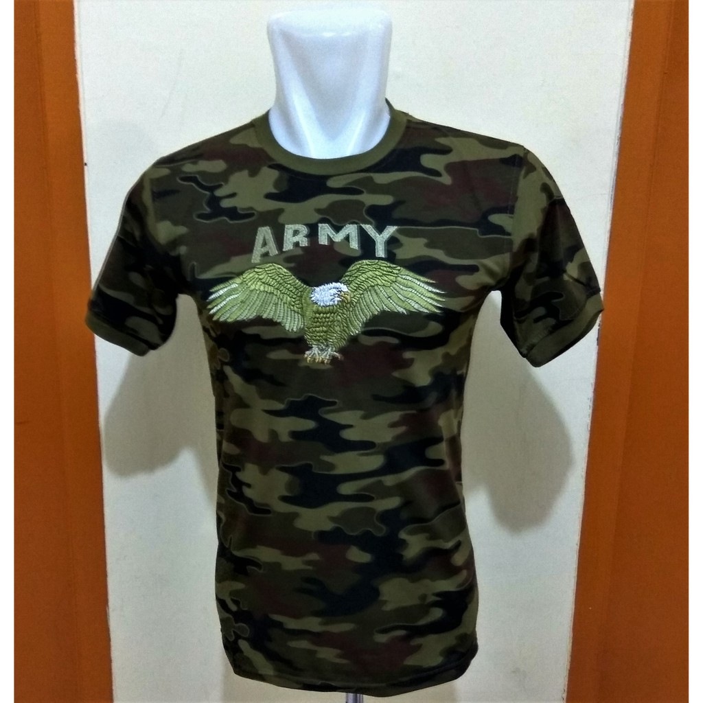 KAOS ARMY BODY FIT - KAOS LORENG BODY FIT - BAHAN KATUN - 03