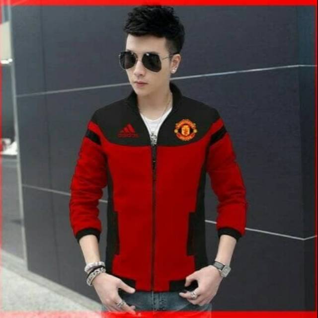 GRADE ORIGINAL - Jaket Sweater Tracktop SPORTY MU FC Premium Tebal