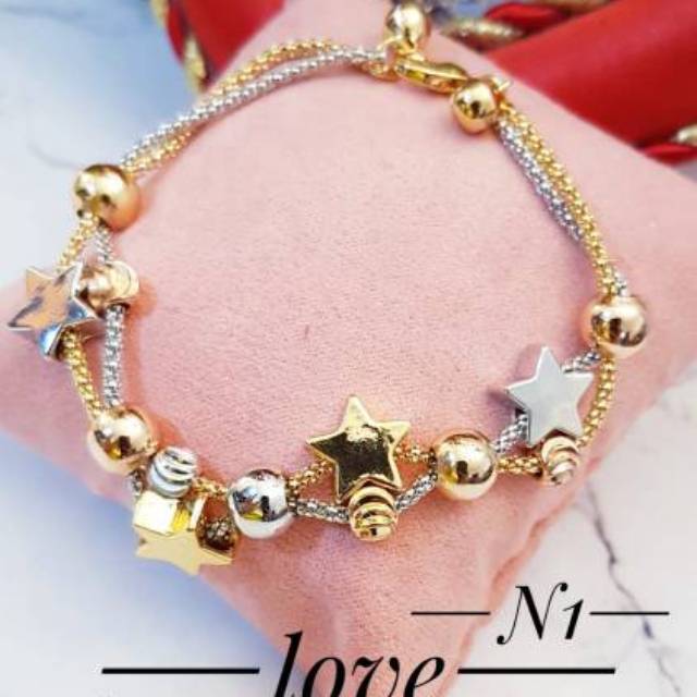 Xuping gelang tangan wanita lapis emas 24k terlaris