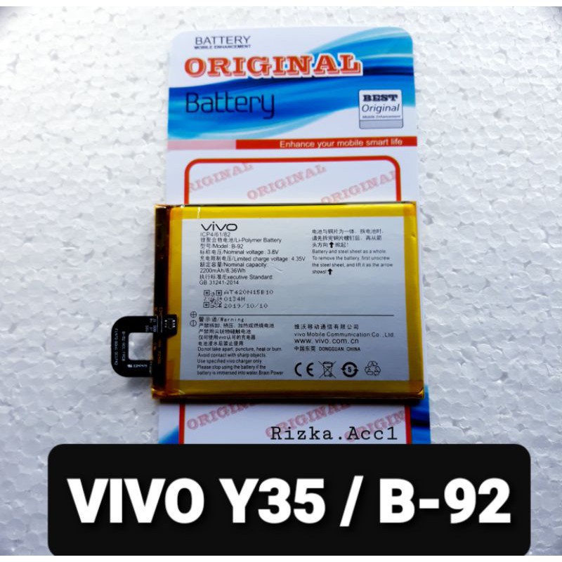 Baterai Batre Vivo Y35 B-92 B92 Original Battery Handphone