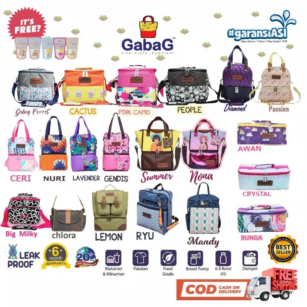 COD TAS GABAG COOLER BAG / TAS PENDINGIN ASI IBU MENYUSUI