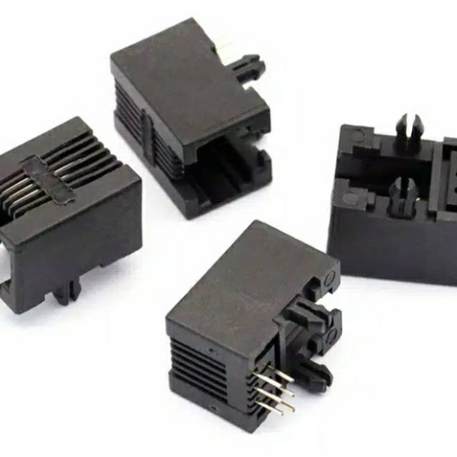 RJ11 PCB Soket 95001 6P6C RJ12 Telepon Socket 90