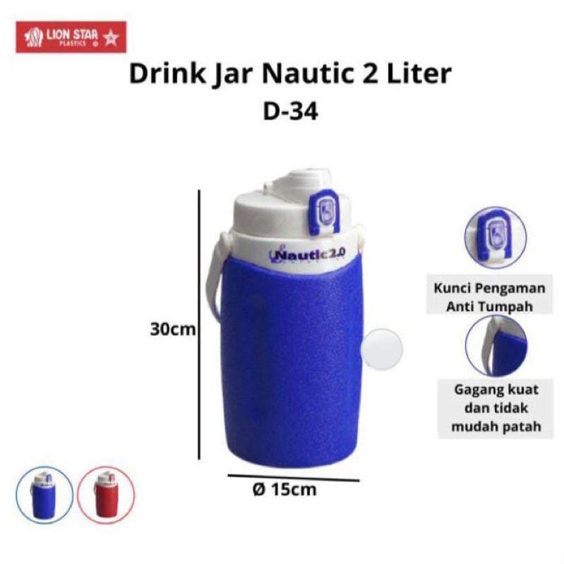 TEKO NAUTIC 2.0 TERMOS 2 LITER LION STAR DRINK JAR