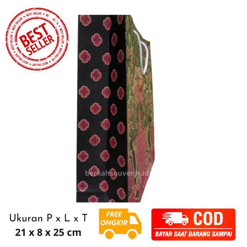 

(50pcs) PAPER BAG BATIK TAS KERTAS BATIK HAJATAN ISI PAKET ISI 5 PACK