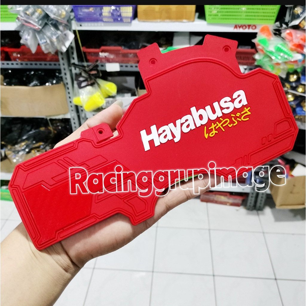hayabusa Mudflap Honda Vario 110 Techno Karbu Aksesoris Variasi Penahan Lumpur merah