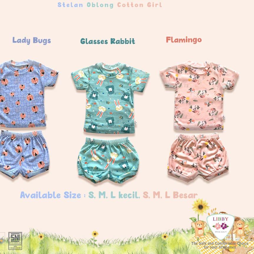 ♂ Setelan Oblong LIBBY Tipis Cotton S M L Fun Land / Sweet Land Pakaian Bayi Libby / Setelan Boy and
