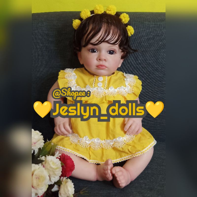 READY Reborn doll 55cm Soft Silicone Reborn Toddler Doll Princess Toddler doll/Boneka reborn