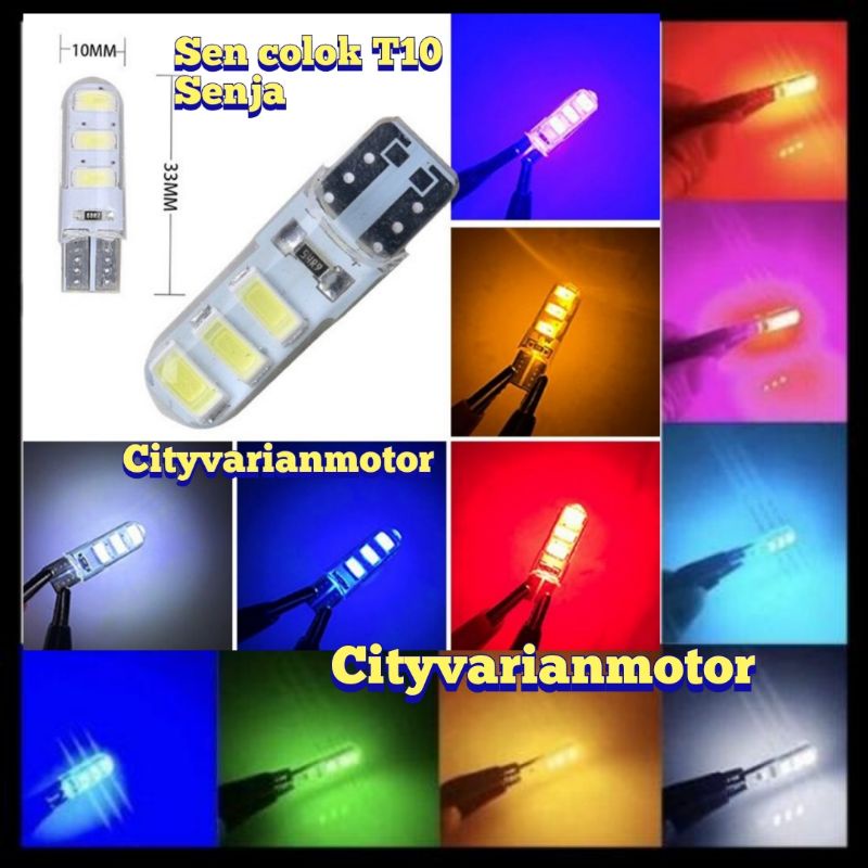 Sen colok jelly non flash 6Led Sen jelly diam 6mata harga sepasang Sen jelly kedip 6 LED