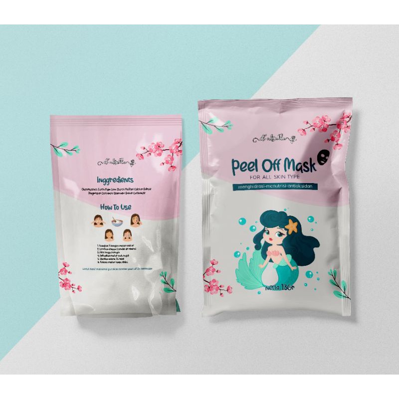 Paket 5 Varian Desain Kemasan Sachet Masker Organic Custom Desain