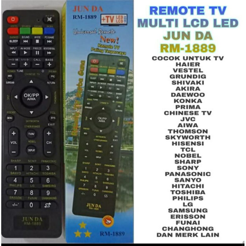 Remote TV Multi LCD / LED Jepang / China Junda Rm 1889