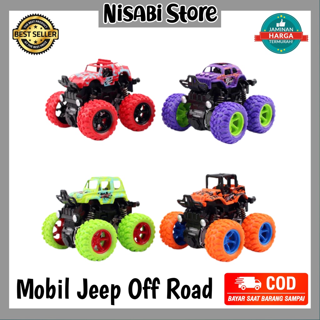 Monster Zap Mainan Mobil Jip Off Road 4 Drive Inertial Bigfoot, Monster Truck, Mobil Monster, Mainan