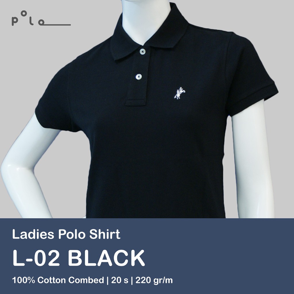KAOS POLO WANITA - Black / Hitam