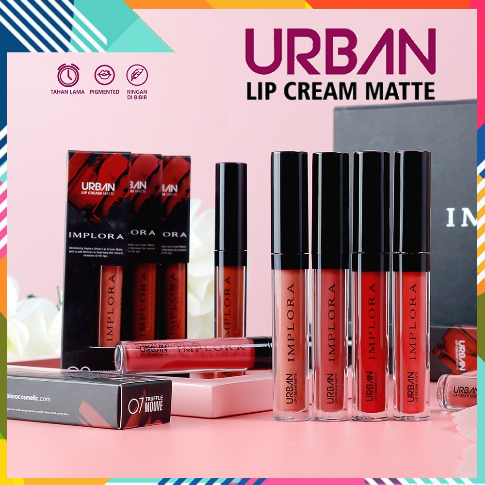 SBN| IMPLORA (✔️BPOM) Urban Lip Cream Matte Lipstik