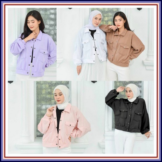 Cropped Full Zip Aero - Jaket Crop Wanita - Hoodie Crop Cewek - Hoodie Jaket Olin Button Wanita / Ja