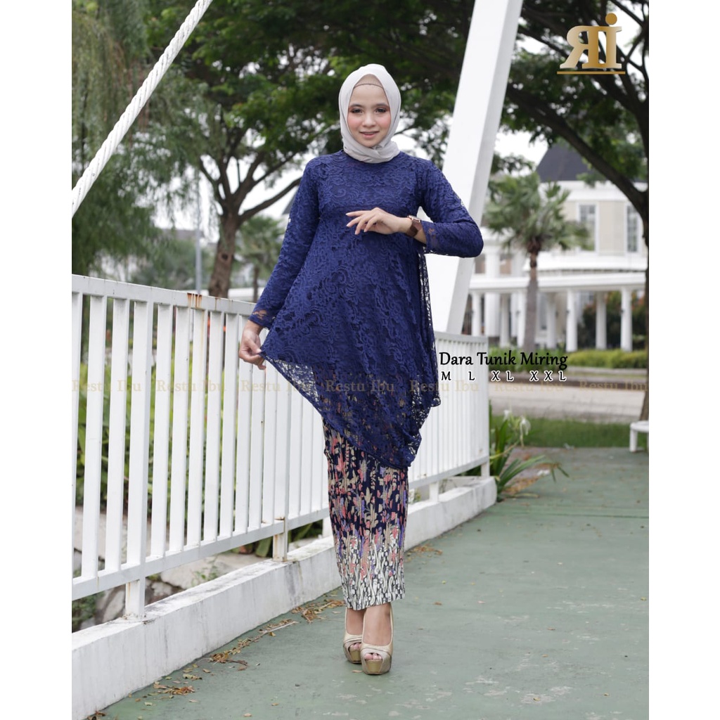 SET KEBAYA BROKAT TUNIK MIRING / TUNIK BRUKAT / BAJU KEBAYA BRUKAT / KEBAYA TUNIK/kebaya termurah/kebaya terbaru/kebaya wisuda/kebaya kondangan/kebaya pesta