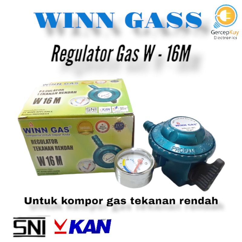 Regulator Gas LPG / Kompor Tekanan Rendah + Meter WINN GASS W - 16M