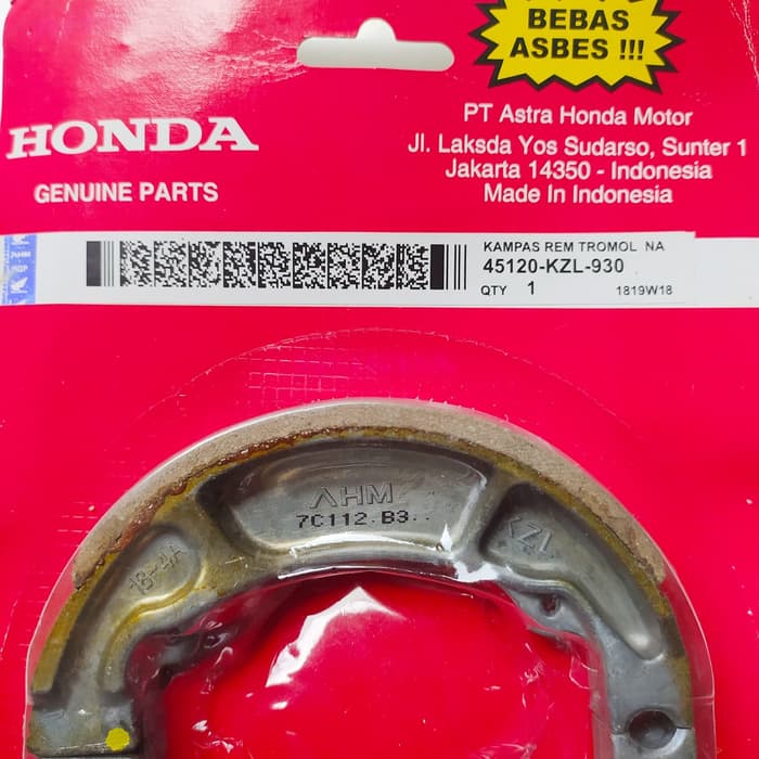 KAMPAS REM BELAKANG HONDA VARIO 125 FI/VARIO 110/BEAT FI/SPACY-ORI AHM