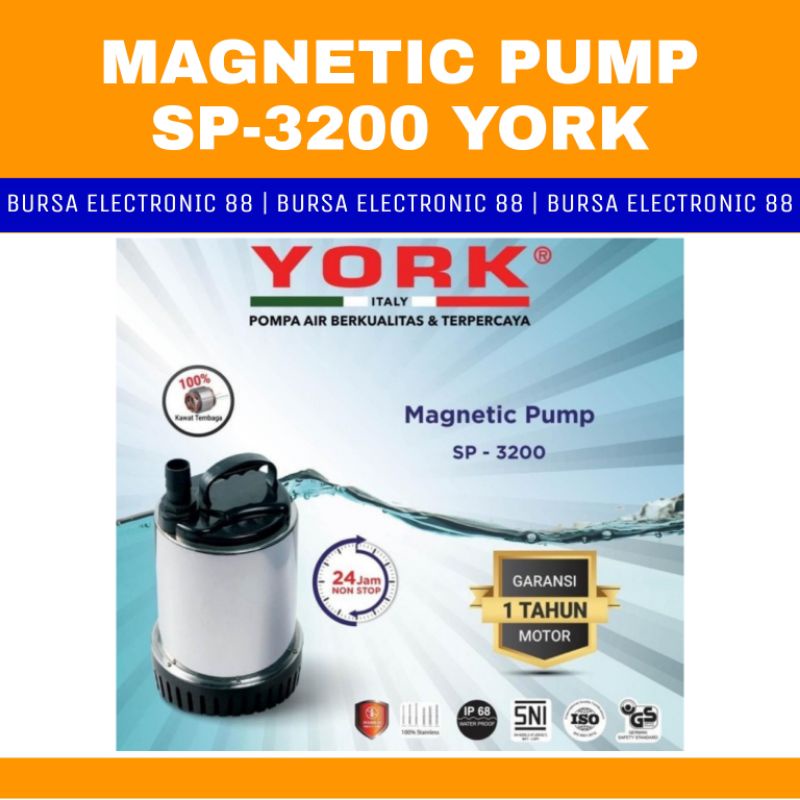 YORK SP-3200 Magnetic pump / Pompa celup 3200L/H