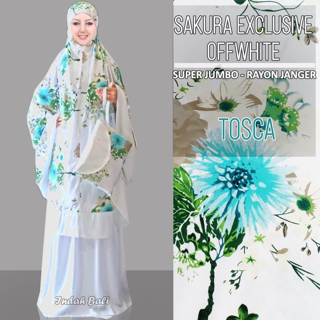 PROMO Mukena Bali Sakura Exlusive Off White